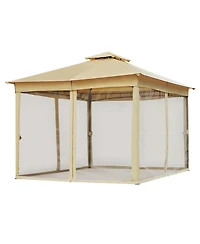 Streamdale Furniture 10x10 Outdoor Gazebo Tent with Netting