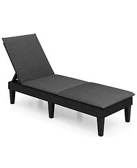 Patio Lounge Chair Recliner with 3-Position Adjustable Backrest & Cushion