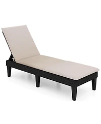 Patio Lounge Chair Recliner with 3-Position Adjustable Backrest & Cushion