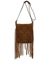 Patricia Nash Mara Small Woven Leather Flap Crossbody