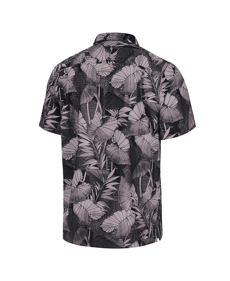 Tommy Bahama Men's Black Iowa Hawkeyes Coast Nuevo Fronds Button-Up Shirt