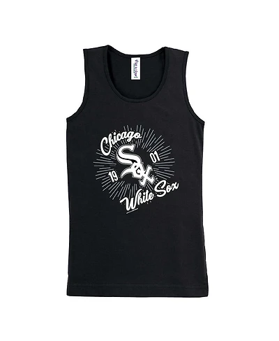 Soft as a Grape Big Girls Black Chicago White Sox Tank Top