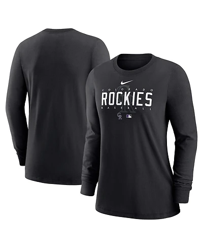 Nike Women's Black Colorado Rockies Authentic Collection Legend Performance Long Sleeve T-Shirt