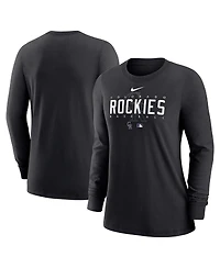 Nike Women's Black Colorado Rockies Authentic Collection Legend Performance Long Sleeve T-Shirt
