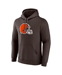 Fanatics Men's Brown Cleveland Browns Primary Logo Fleece Pullover Hoodie