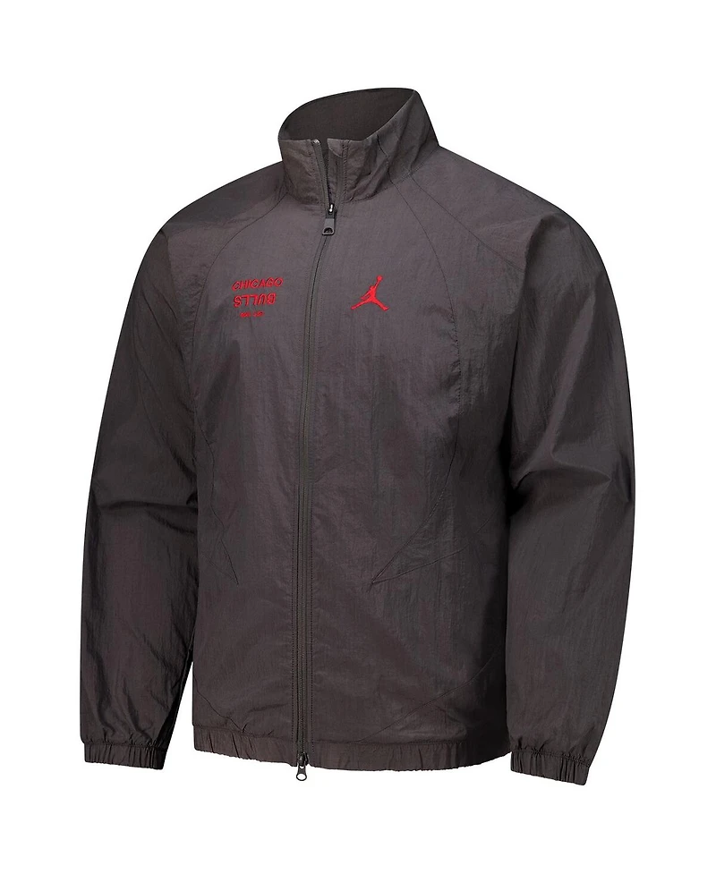 Jordan Men's Gray Chicago Bulls Courtside Statement Edition Jumpman Jam Full-Zip Jacket