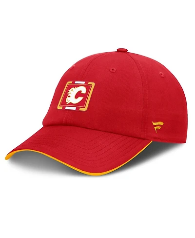 Fanatics Men's Red/Gold Calgary Flames Authentic Pro Ripstop Adjustable Hat