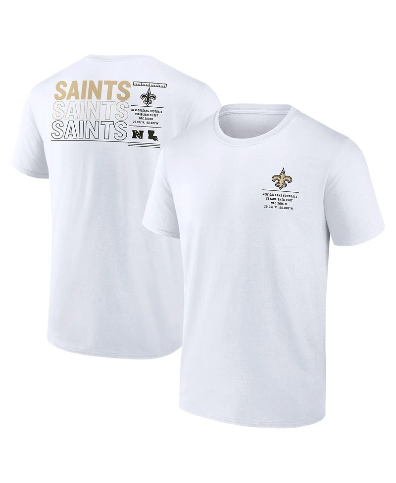 Fanatics Men's White New Orleans Saints Repeat Stats T-Shirt