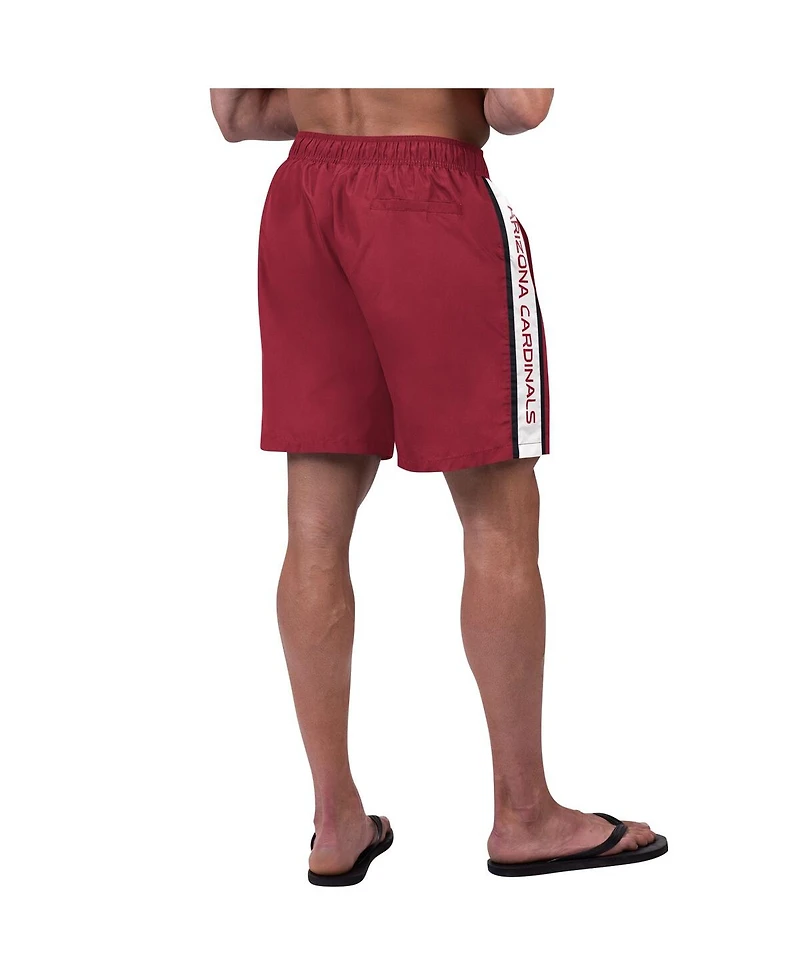 G-iii Sports by Carl Banks Men's Cardinal Arizona Cardinals Streamline Volley Swim Shorts