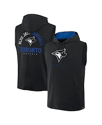 Fanatics Men's Black Toronto Blue Jays Fire Speed Sleeveless Pullover Hoodie
