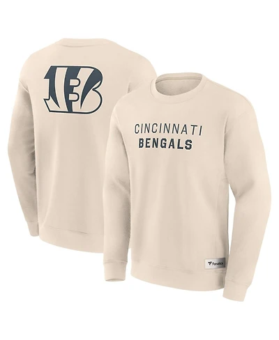 Fanatics Men's Cream Cincinnati Bengals Elements Future Ground Lettering Pullover Sweatshirt