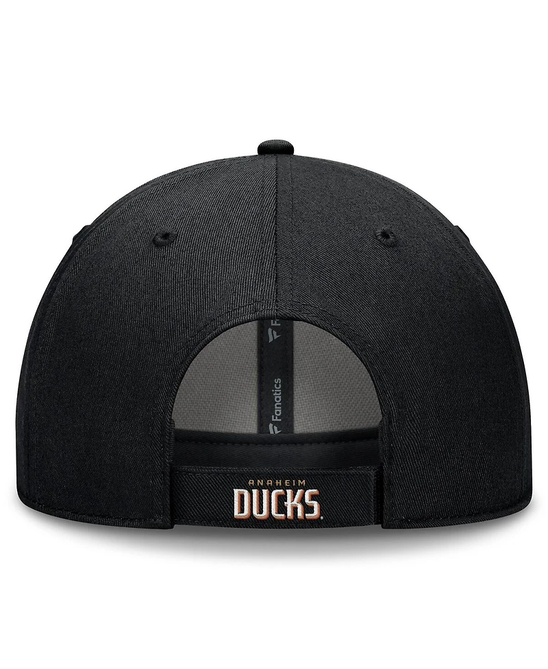 Fanatics Men's Black Anaheim Ducks Adjustable Hat