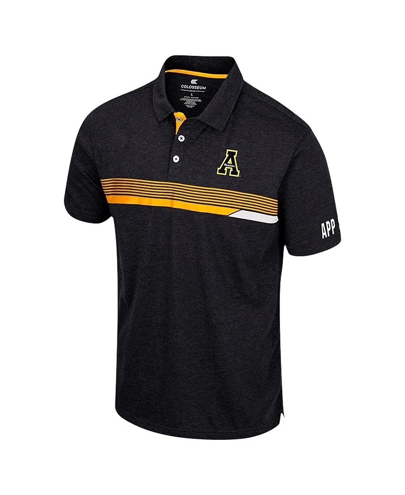 Colosseum Men's Black Appalachian State Mountaineers No Problem Polo Shirt