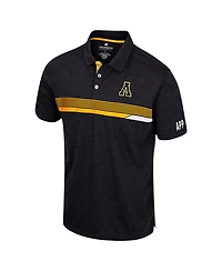Colosseum Men's Black Appalachian State Mountaineers No Problem Polo Shirt
