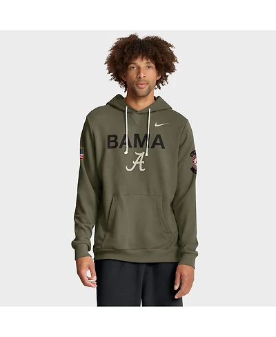 Nike Men's Olive Alabama Crimson Tide 2025 Military Appreciation Performance Pullover Hoodie