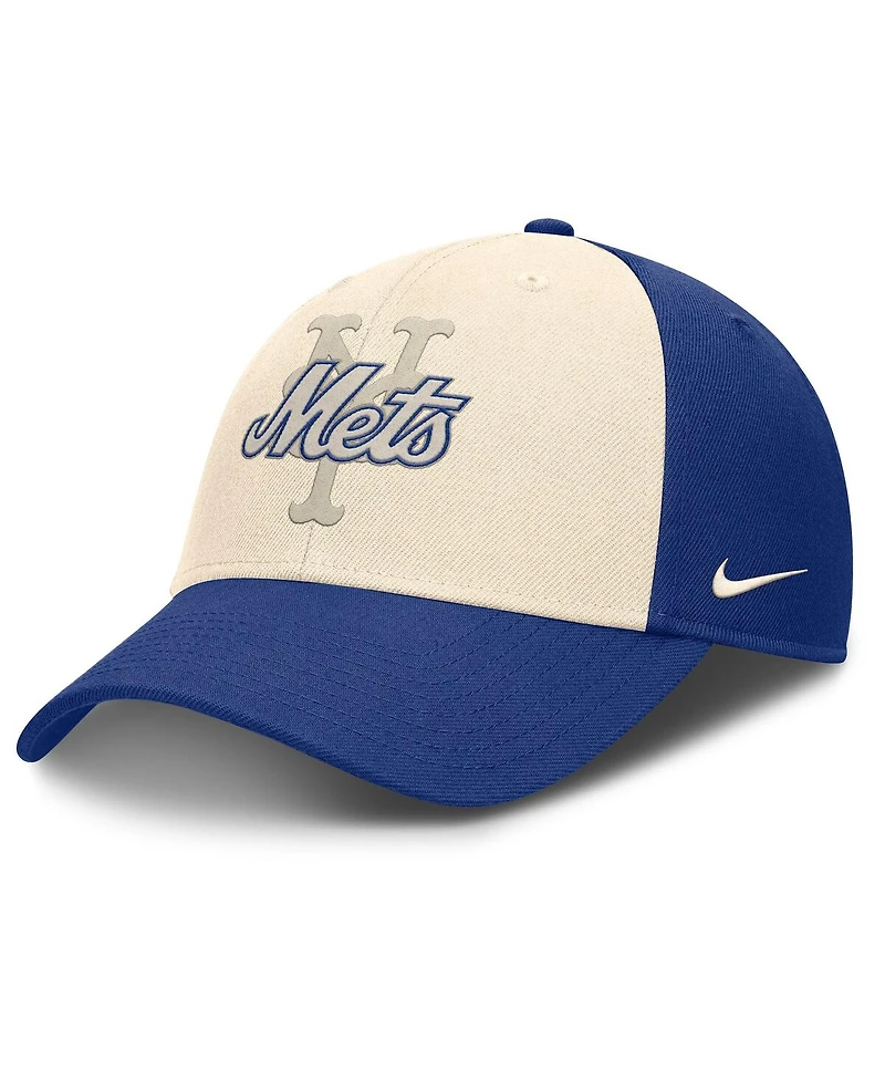 Nike Men's Royal/Natural New York Mets Statement Club Performance Adjustable Hat