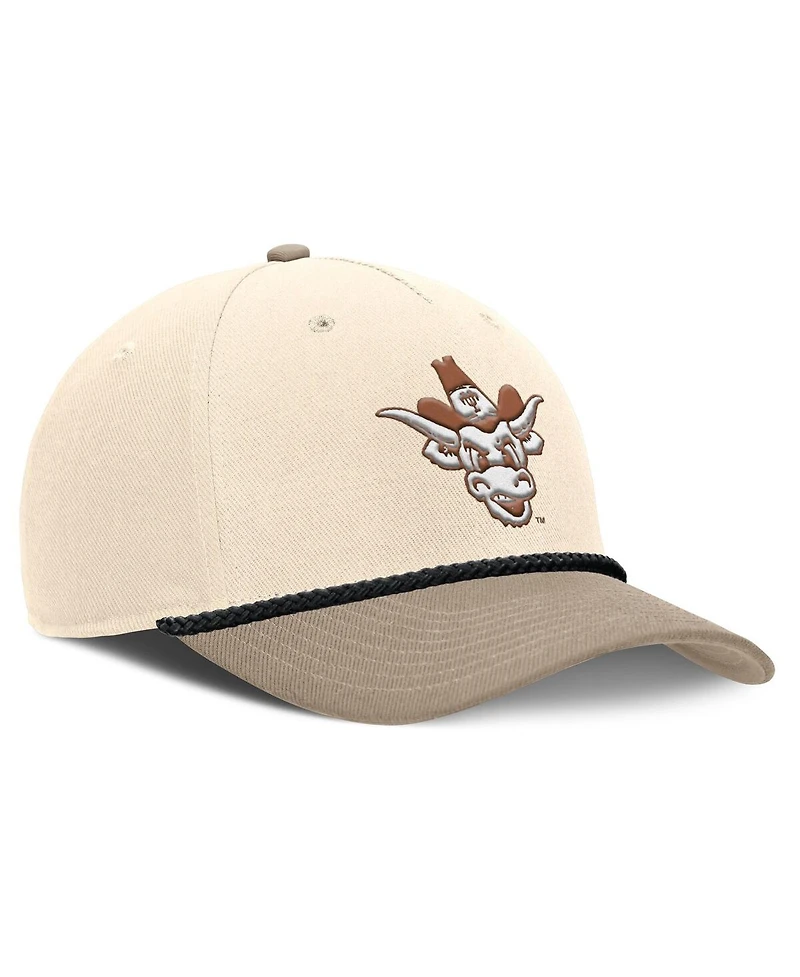 Nike Men's Natural Texas Longhorns Rise Legacy Throwback Logo Adjustable Hat