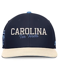 Nike Men's Navy/Cream North Carolina Tar Heels Pro Legacy Script Snapback Hat