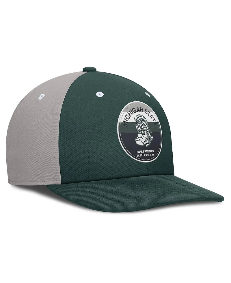 Nike Men's Green/Gray Michigan State Spartans Prep Pro Performance Snapback Hat