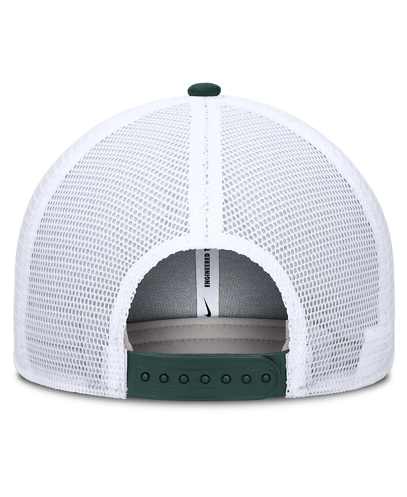 Nike Men's Green/White Michigan State Spartans Rise Primetime Performance Trucker Adjustable Hat