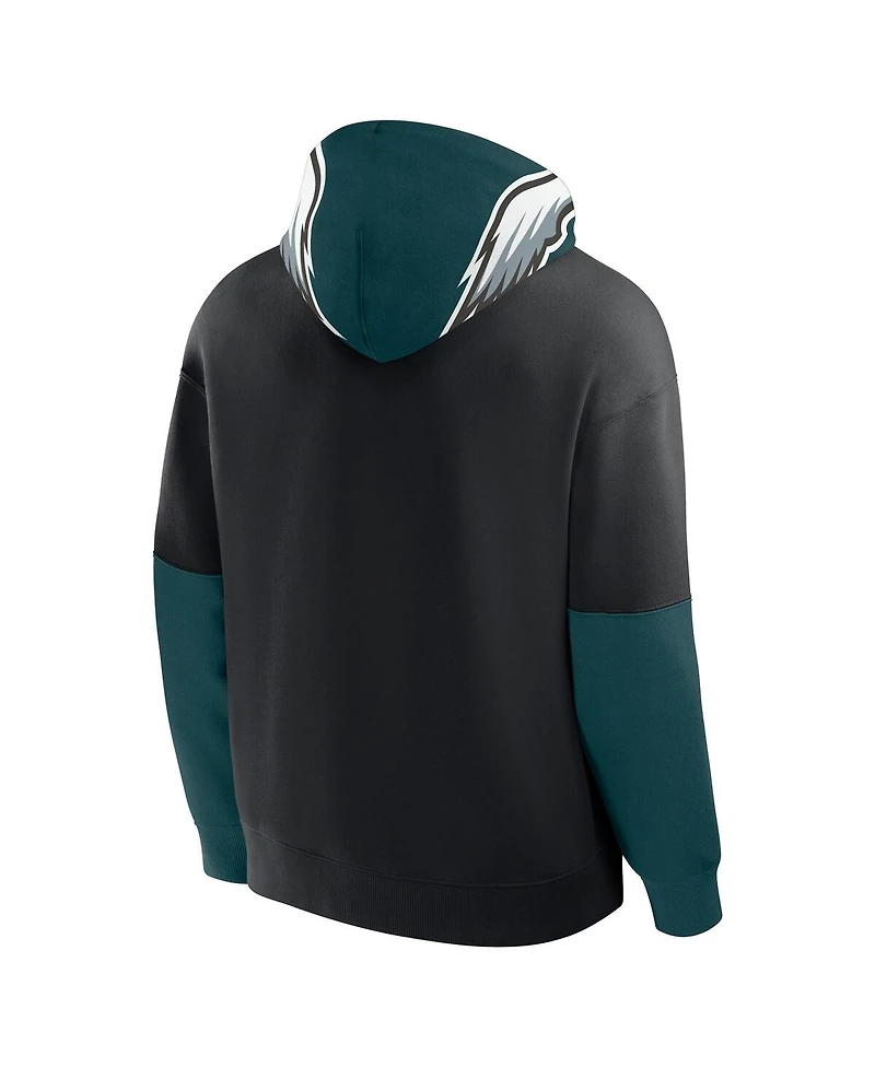 Fanatics Men's Black Philadelphia Eagles Helmet Pullover Hoodie
