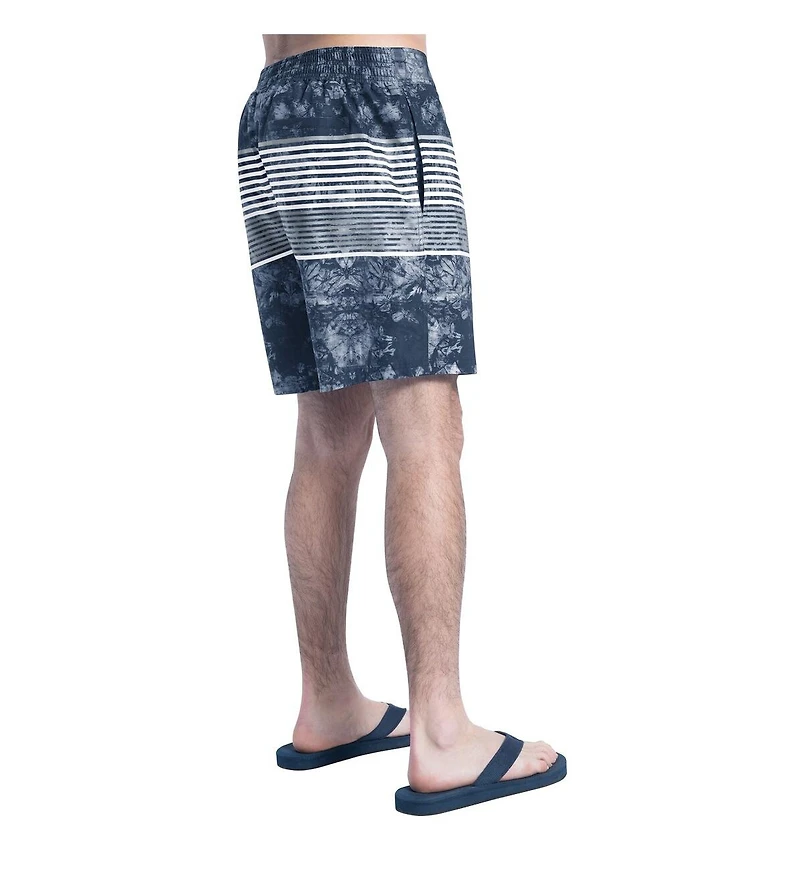 G-iii Sports by Carl Banks Men's Navy/Gray Detroit Lions Horizon Volley Swim Shorts
