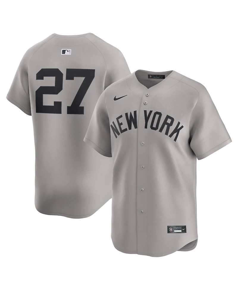 Nike Men's Giancarlo Stanton Gray New York Yankees Road Limited Player Jersey