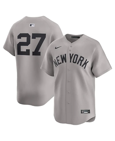 Nike Men's Giancarlo Stanton Gray New York Yankees Road Limited Player Jersey