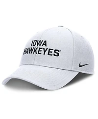 Nike Men's White Iowa Hawkeyes Rise Practice Adjustable Hat