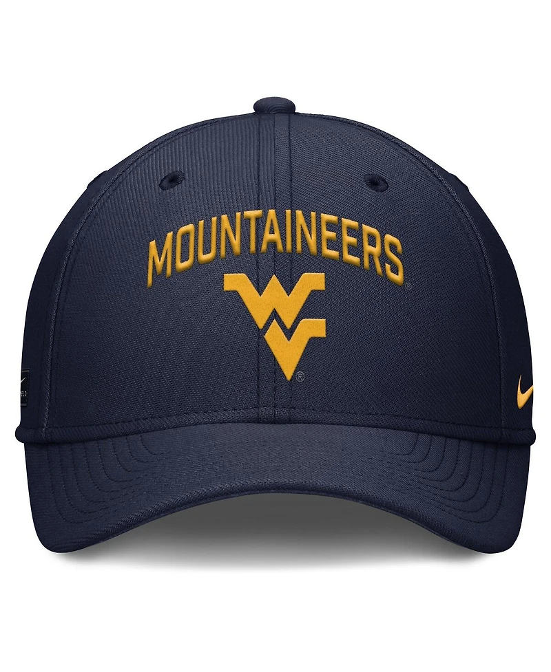 Nike Men's Navy West Virginia Mountaineers 2025 On-Field Rise Performance Flex Hat
