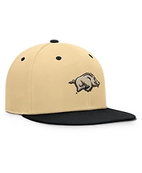 Fanatics Men's Gold/Black Arkansas Razorbacks Balance Fitted Hat
