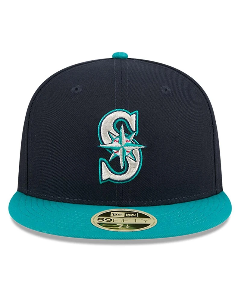 New Era Men's Navy Seattle Mariners Baseball Hall of Fame 59FIFTY Fitted Hat