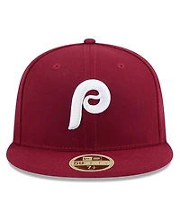 New Era Men's Maroon Philadelphia Phillies Baseball Hall of Fame 59FIFTY Fitted Hat