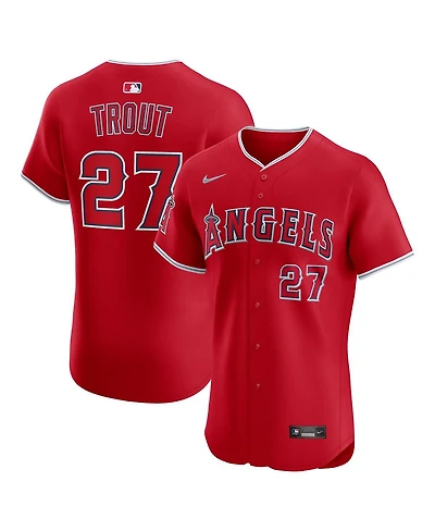 Nike Men's Mike Trout Red Los Angeles Angels Alternate Elite Jersey
