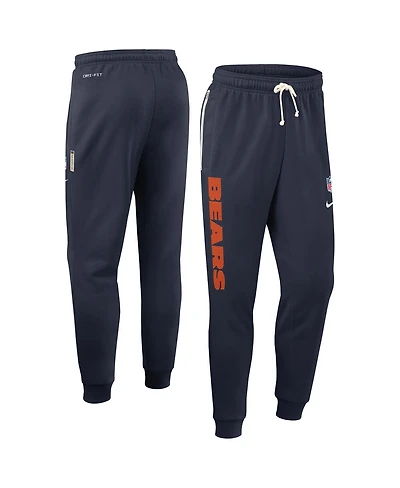 Nike Men's Navy Chicago Bears Sideline Ground Game Performance Taper Pants