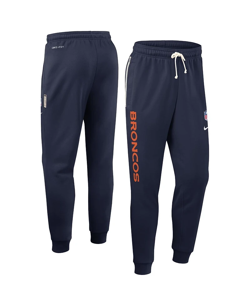 Nike Men's Navy Denver Broncos Sideline Ground Game Performance Taper Pants