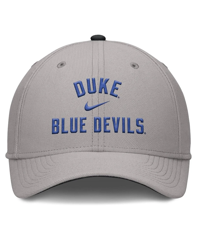 Nike Men's Gray Duke Blue Devils Rise Prep Performance Flex Hat