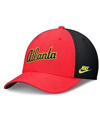 Nike Men's Crimson/Black Atlanta Braves Neon 90s Rise Swoosh Flex Hat