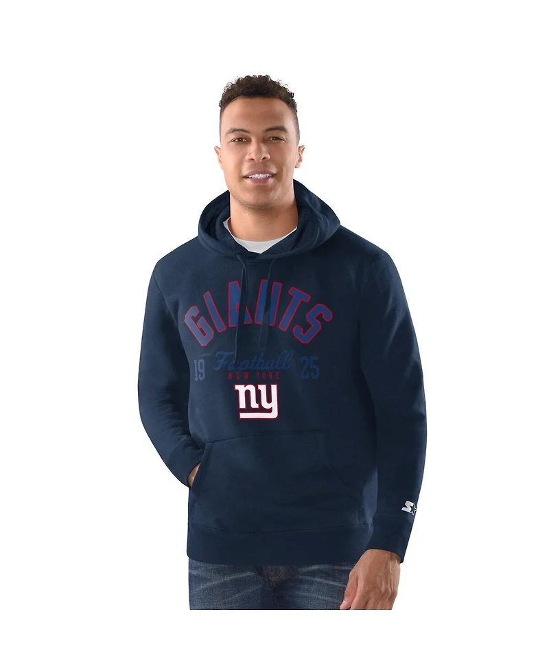 Starter Men's Charcoal New York Giants Pullover Hoodie