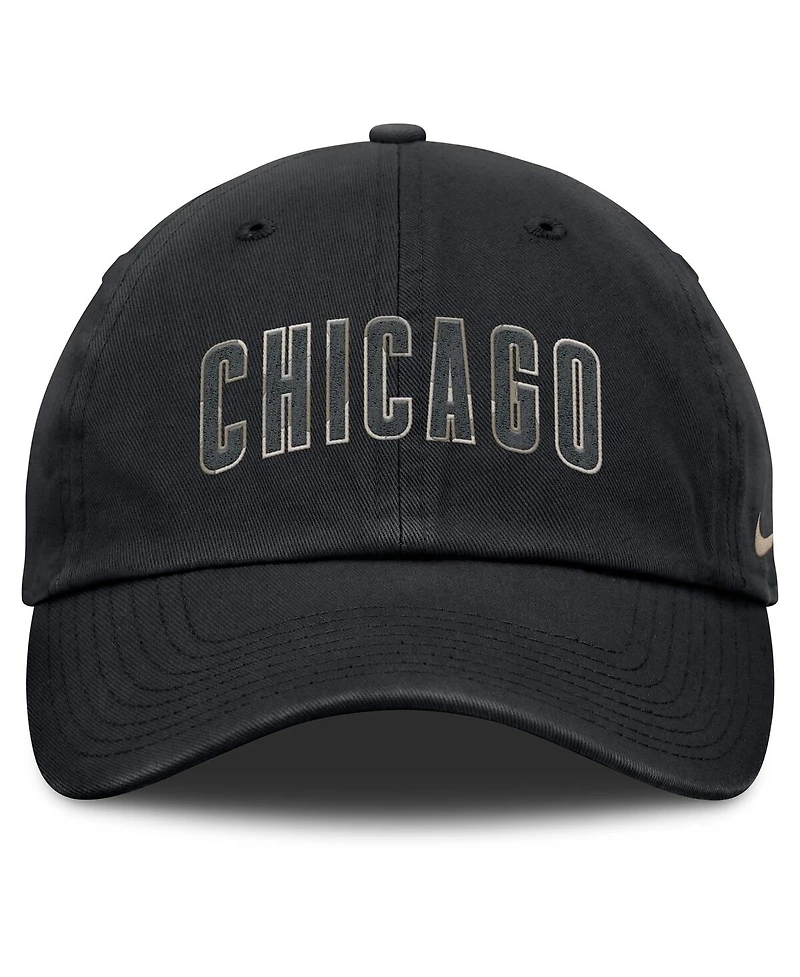 Nike Men's Black Chicago Cubs Camo Pack Club Adjustable Hat