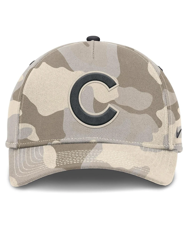 Nike Men's Natural Chicago Cubs Camo Pack Rise Adjustable Hat