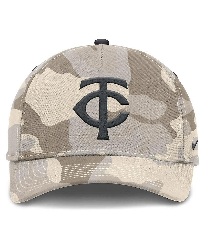 Nike Men's Natural Minnesota Twins Camo Pack Rise Adjustable Hat