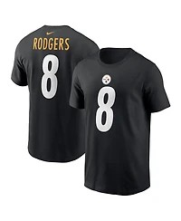 Nike Men's Aaron Rodgers Black Pittsburgh Steelers Name Number T-Shirt