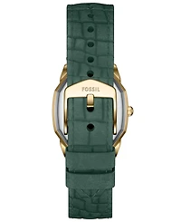 Fossil Women's Harlow Three-Hand Green Croco Leather Watch, 27mm