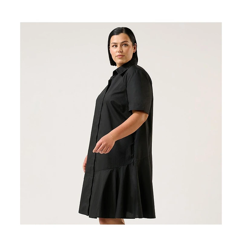 Estelle Obsidian Mini Shirt Dress