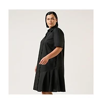 Estelle Obsidian Mini Shirt Dress