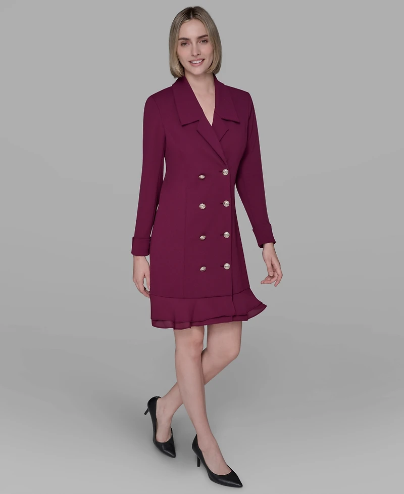 Karl Lagerfeld Paris Women's Chiffon-Hem Blazer Dress