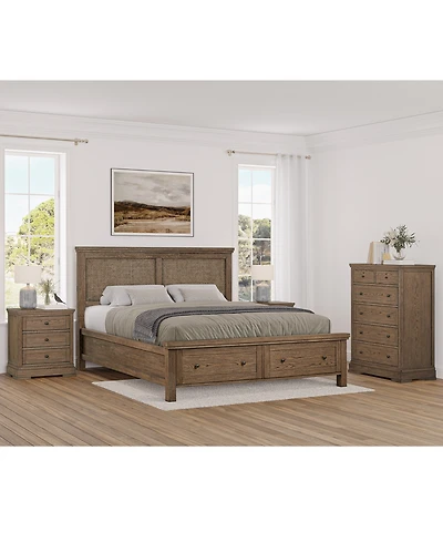 Alverton 3 Pc. California King Cane Storage Set (Bed, Chest & 3-Drawer Nightstand
