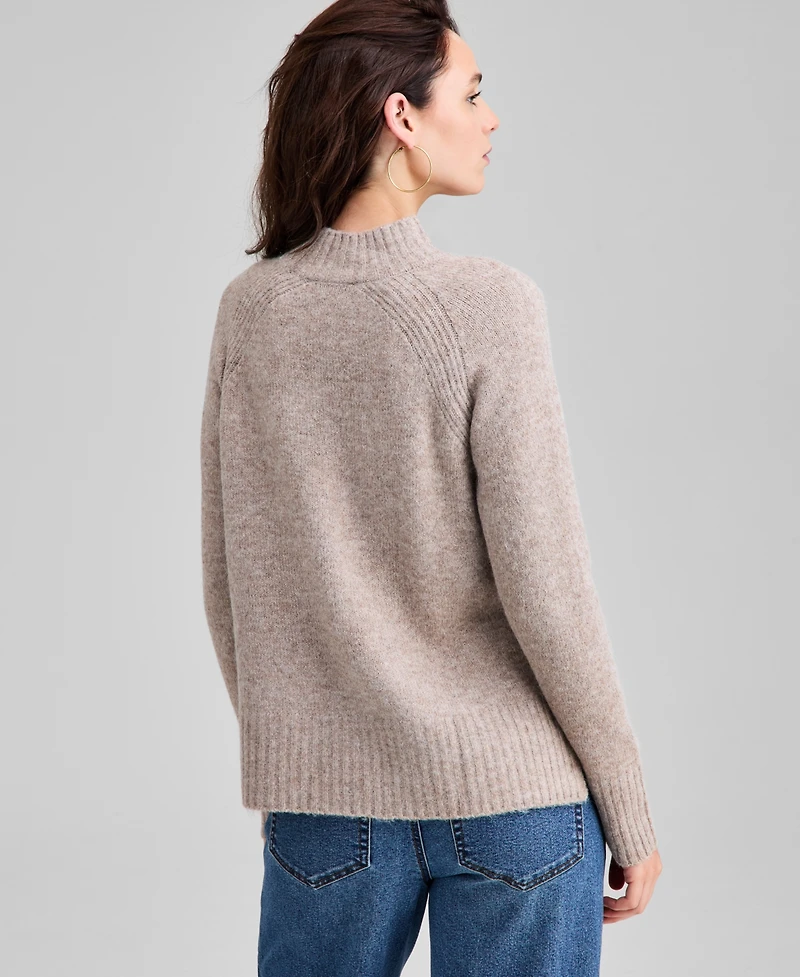 And Now This Women's Mock-Neck Long-Sleeve Sweater, Macy's Exclusive