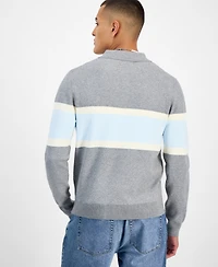 Mode of One Men's Varsity-Stripe Polo Sweater, Macy's Exclusive
